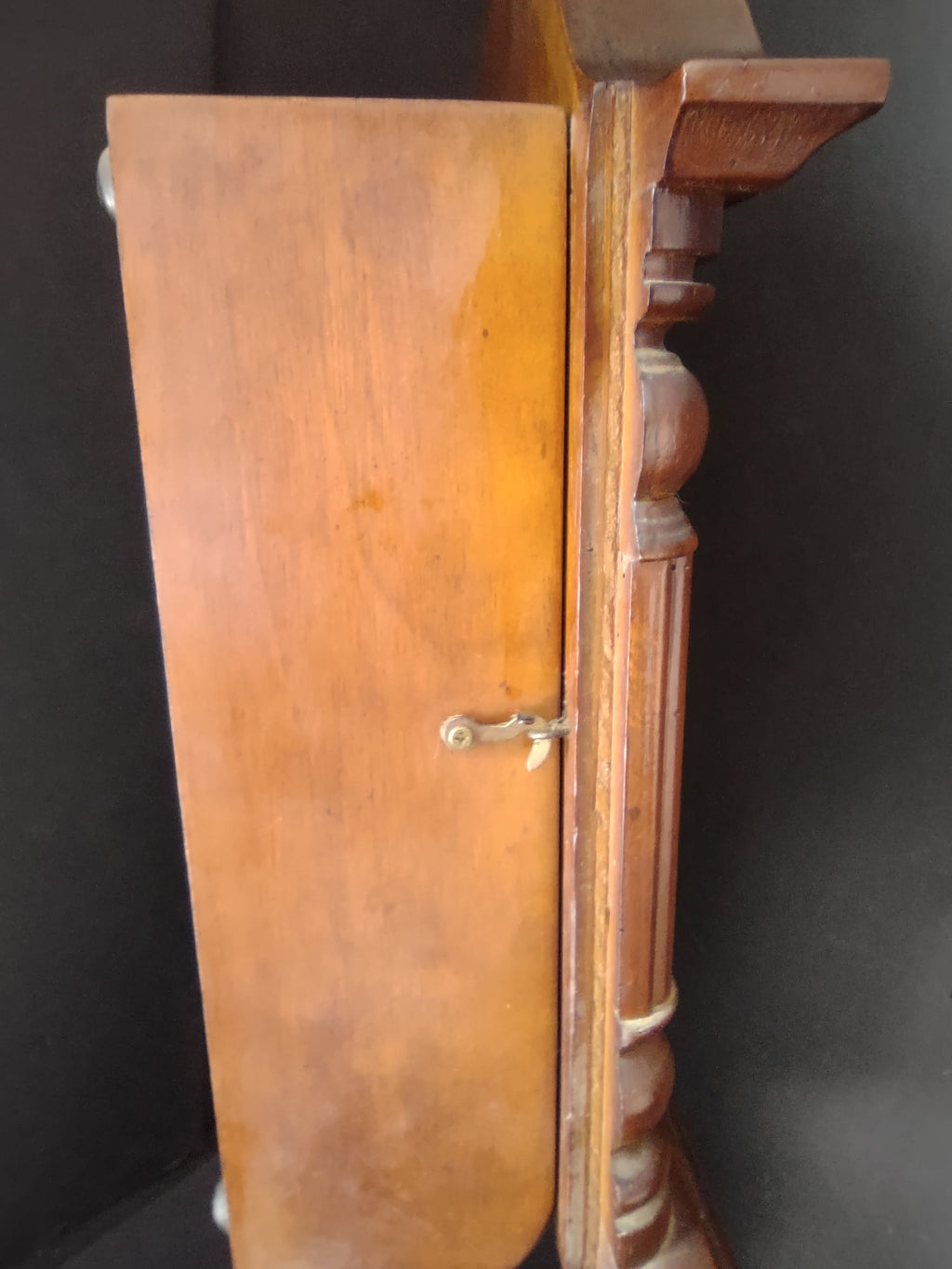 Tempus Fugit wall clock with weights and pendulum laid out