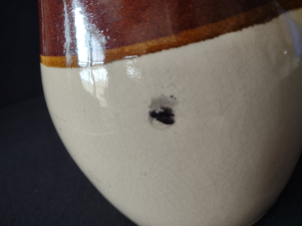Additional view of vintage stoneware pottery pitcher