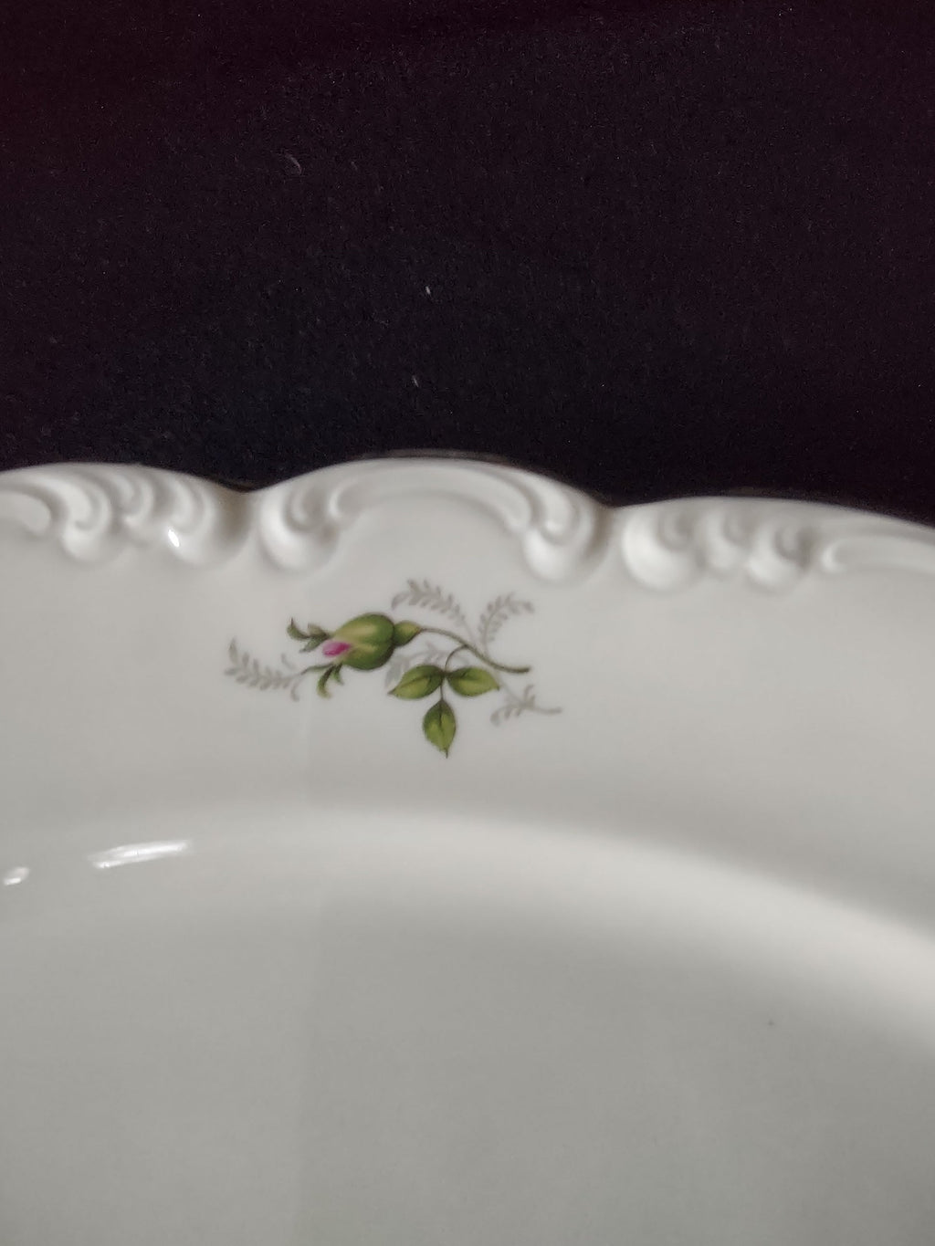 Vintage Rosenthal Pink Rose Oval Serving Platter - underside showing backstamp