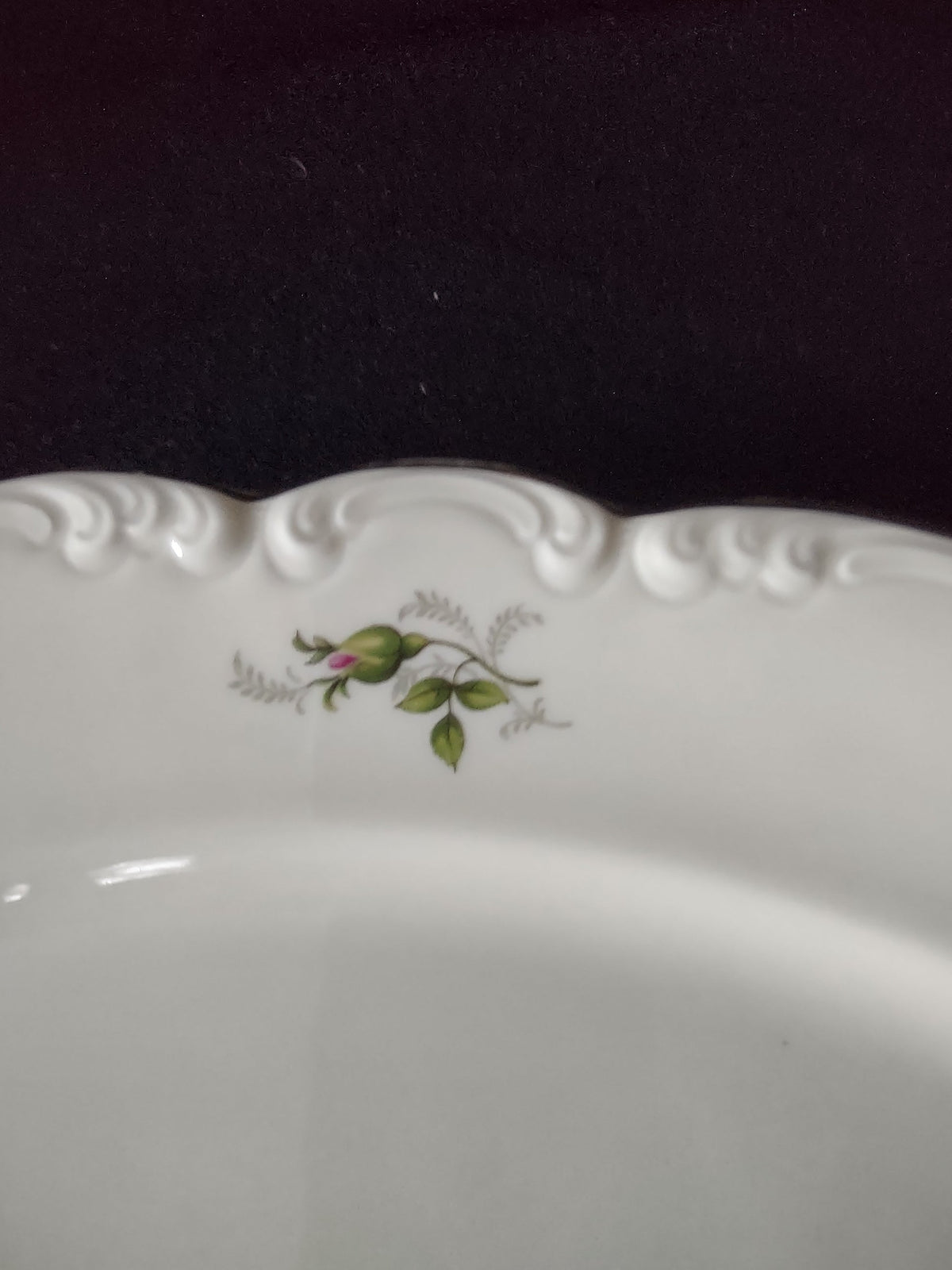 Vintage Rosenthal Pink Rose Oval Serving Platter - underside showing backstamp