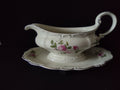 Rosenthal Pompadour gravy boat top view with ruler showing ~11 inch length
