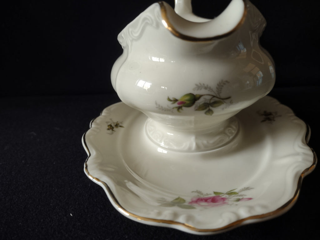 Rosenthal Pompadour gravy boat and underplate front view