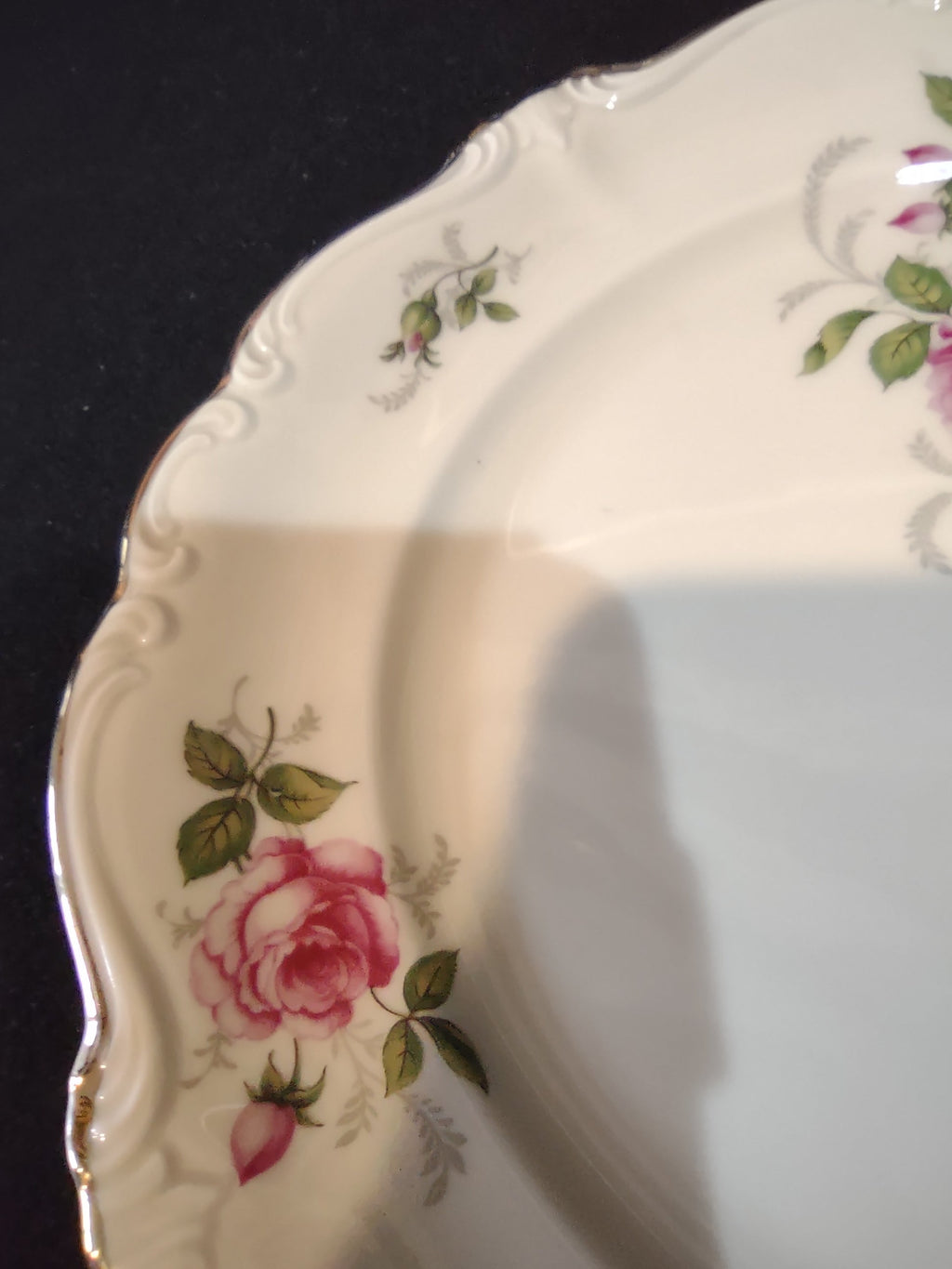 Rosenthal Pompadour plates set of 2 overhead view
