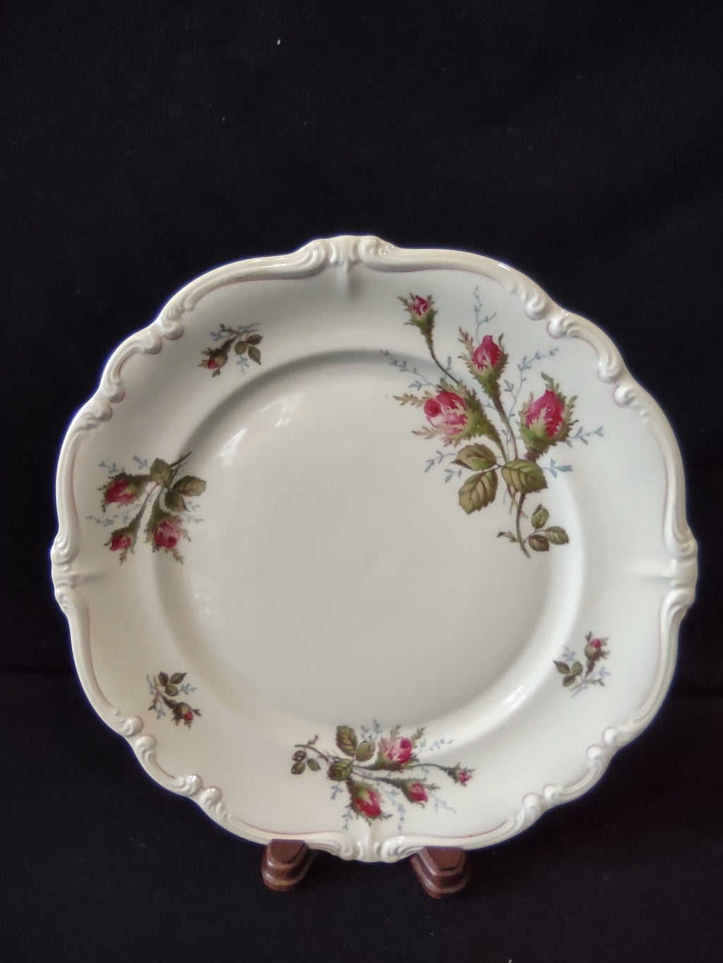 Rosenthal Moss Rose plate overhead view