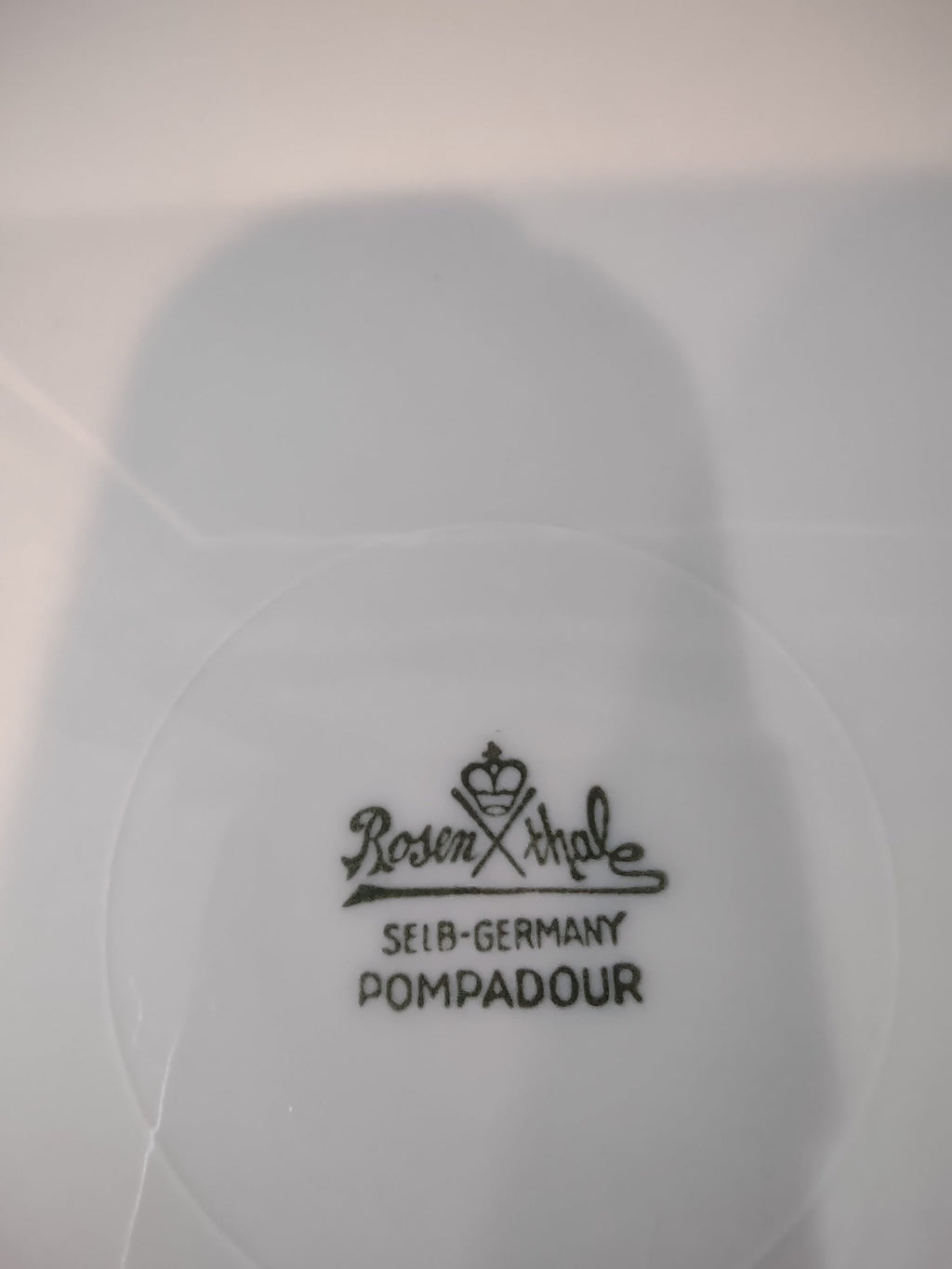 Vintage Rosenthal Pompadour Pink Rosebud Plate - close-up of rosebud spray