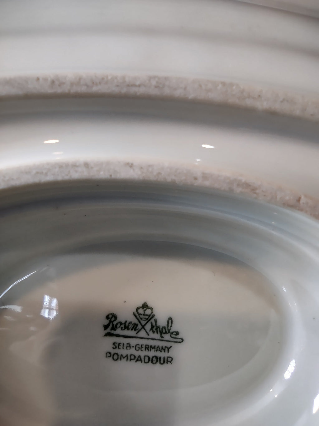 Vintage rosebud gravy boat - additional view