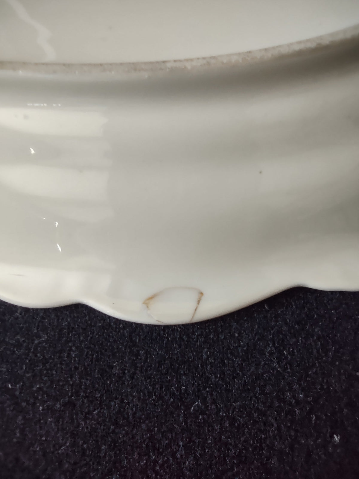 Vintage pink rosebud oval serving dish - rose cluster close-up