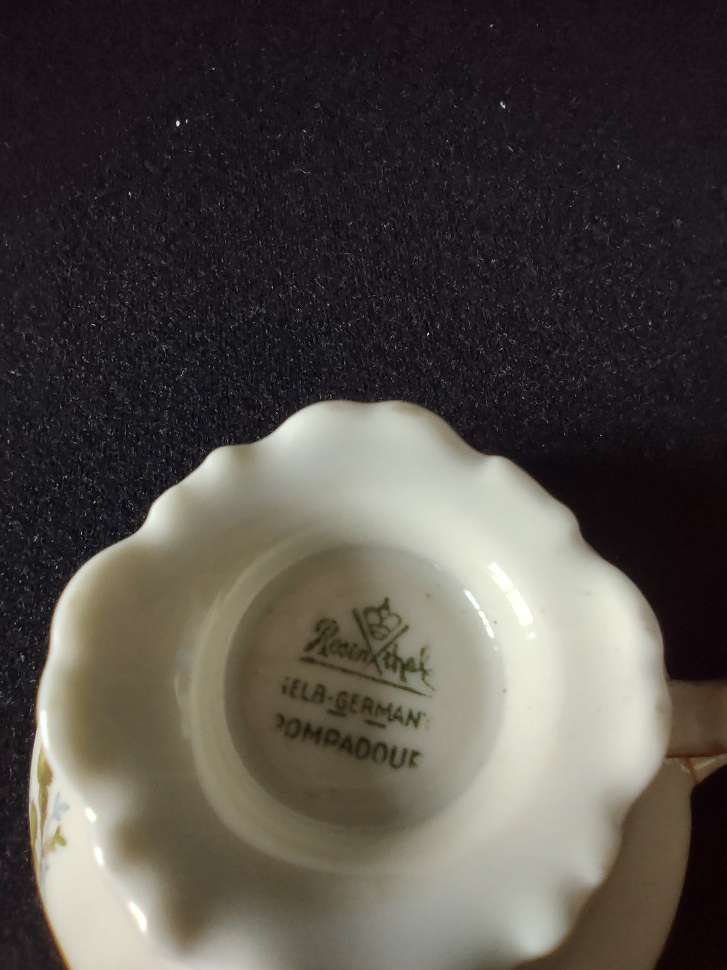 Rosenthal Pompadour tea cup set of 2 - both cups side by side