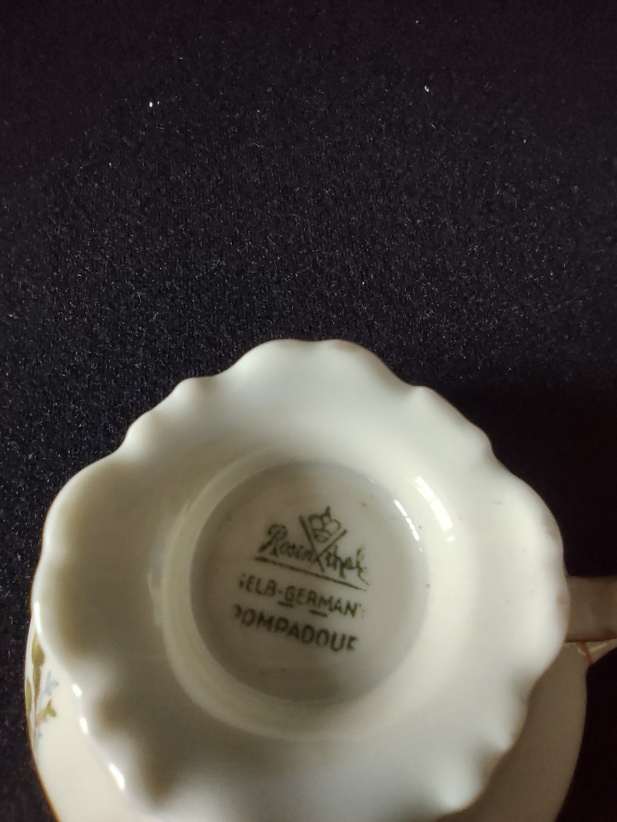 Rosenthal Pompadour tea cup set of 2 - both cups side by side