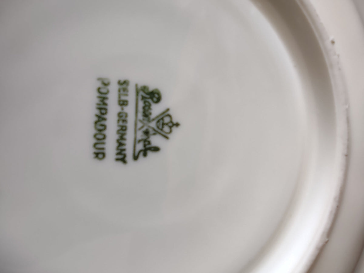 Rosenthal Pompadour Moss Rose saucer back