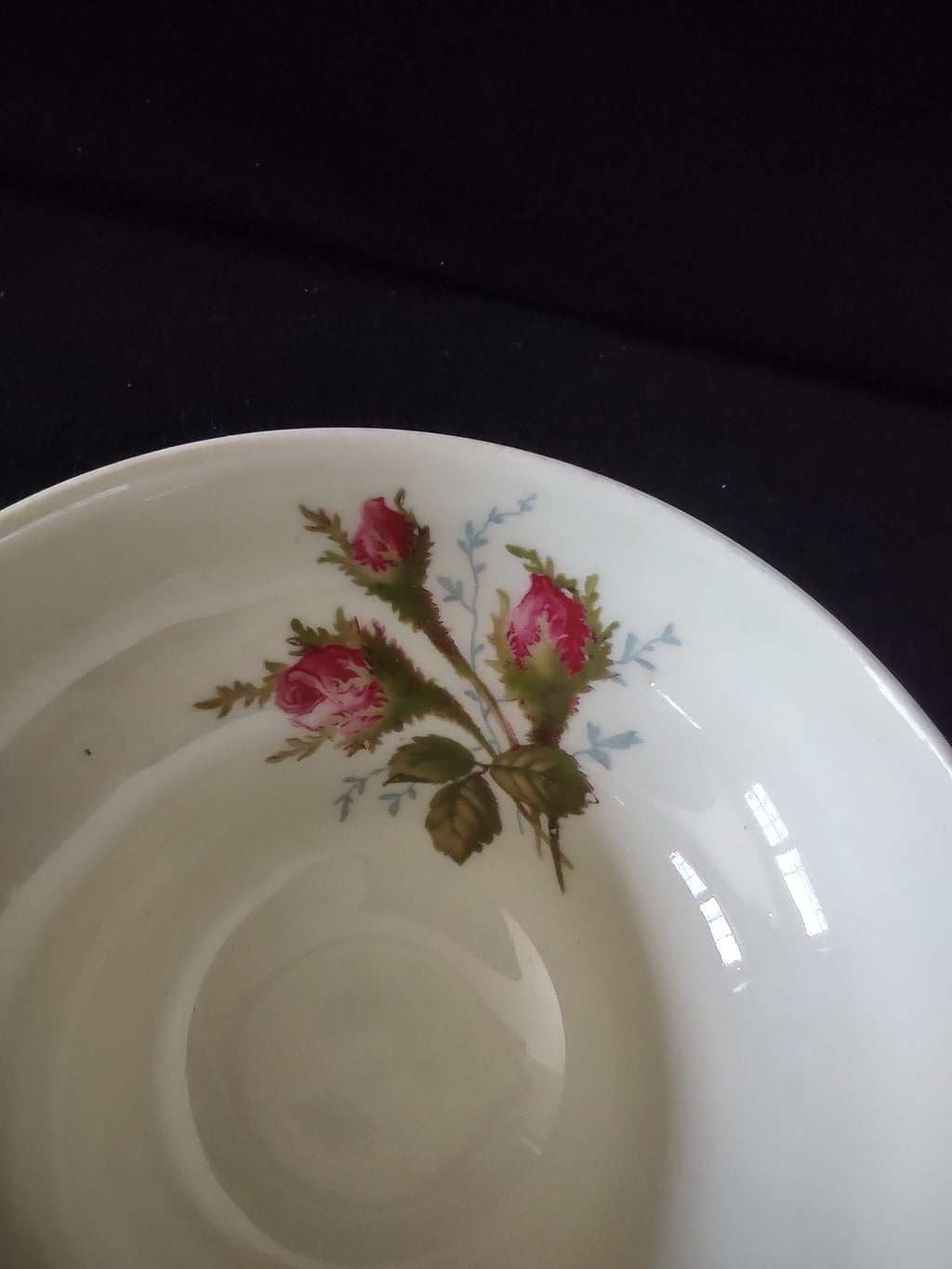 Rosenthal Pompadour Moss Rose cup bottom view