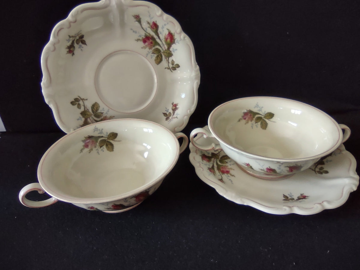 Rosenthal Pompadour Moss Rose cream soup cup and saucer set