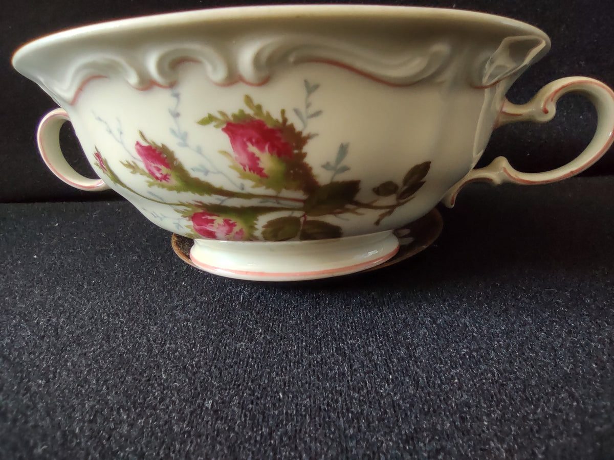 Rosenthal Pompadour Moss Rose cup exterior detail