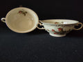 Rosenthal Pompadour cream soup bowl top view with ruler showing 5 inch diameter