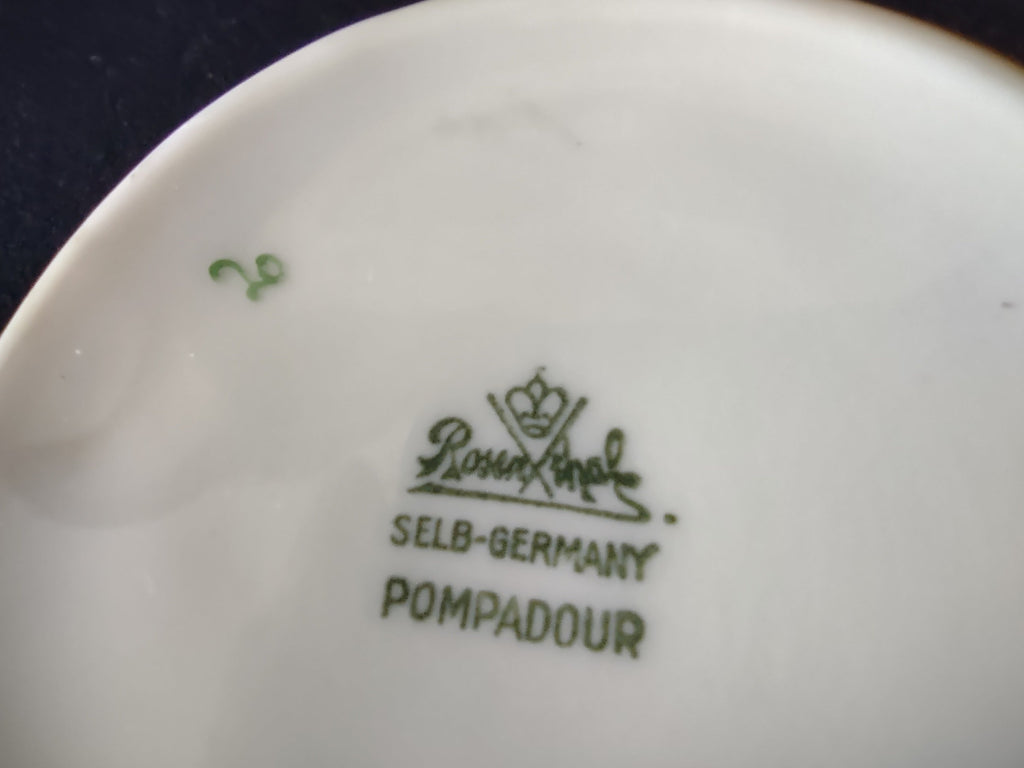 Rosenthal Pompadour cream soup bowls set of 2, side view