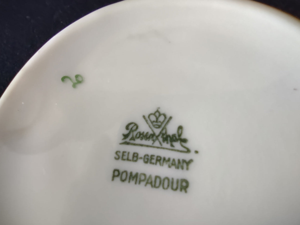 Rosenthal Pompadour cream soup bowls set of 2, side view