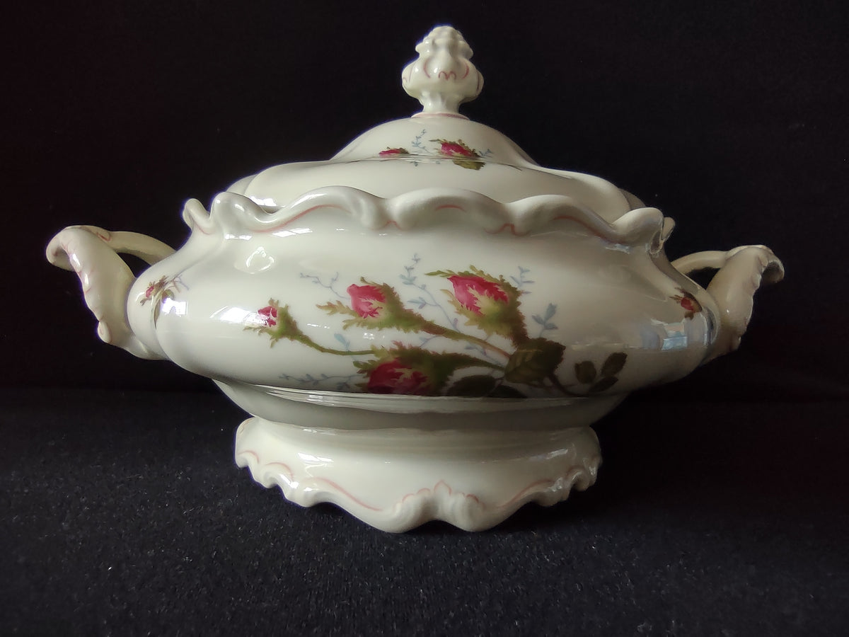 Vintage Rosenthal Pompadour Moss Rose Covered Soup Tureen Selb Germany [7358]