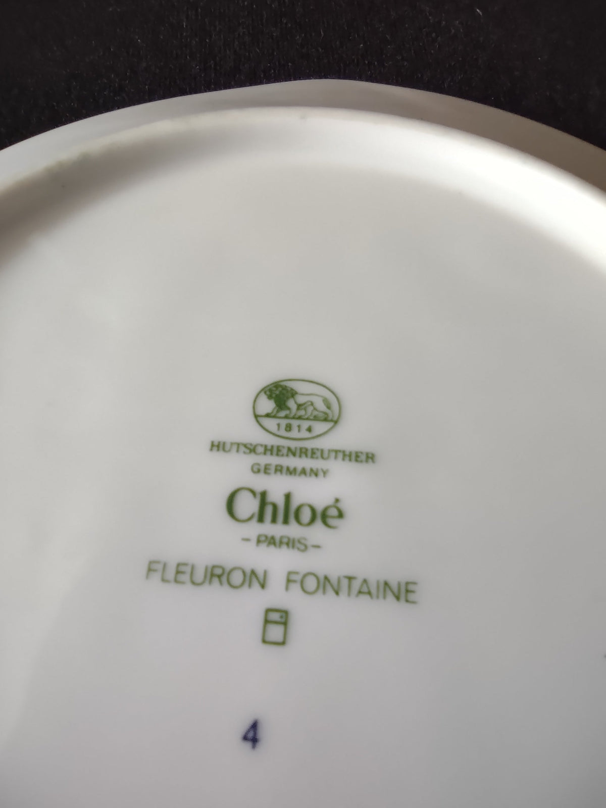 Vintage Noritake Chloe Cream & Taupe Rose Bud Handle Plate - top view