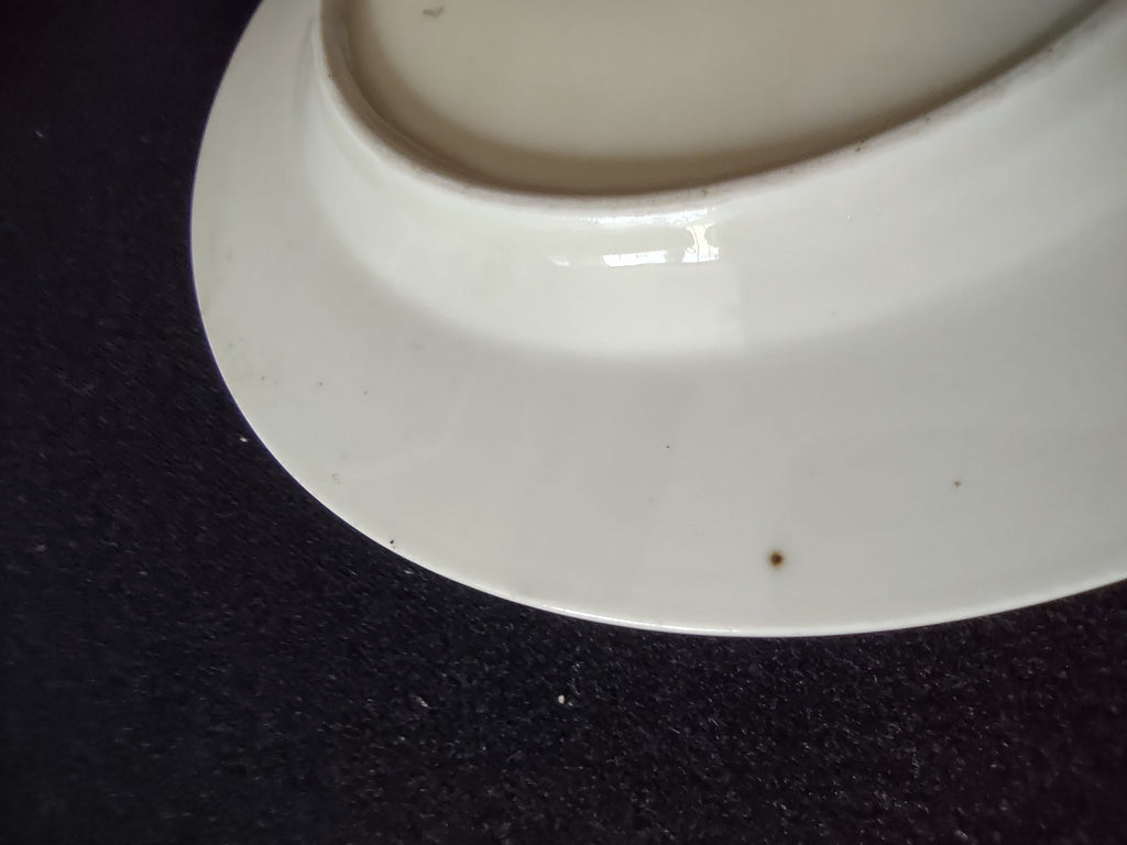 Vintage Hutschenreuther Turvel White & Sage Green Gold Rim Plate - underside condition
