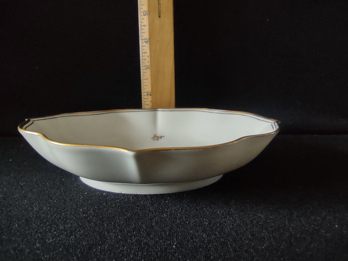 Vintage Schonbrunn Turn Teplitz Steam Locomotive Oval Dish - interior detail