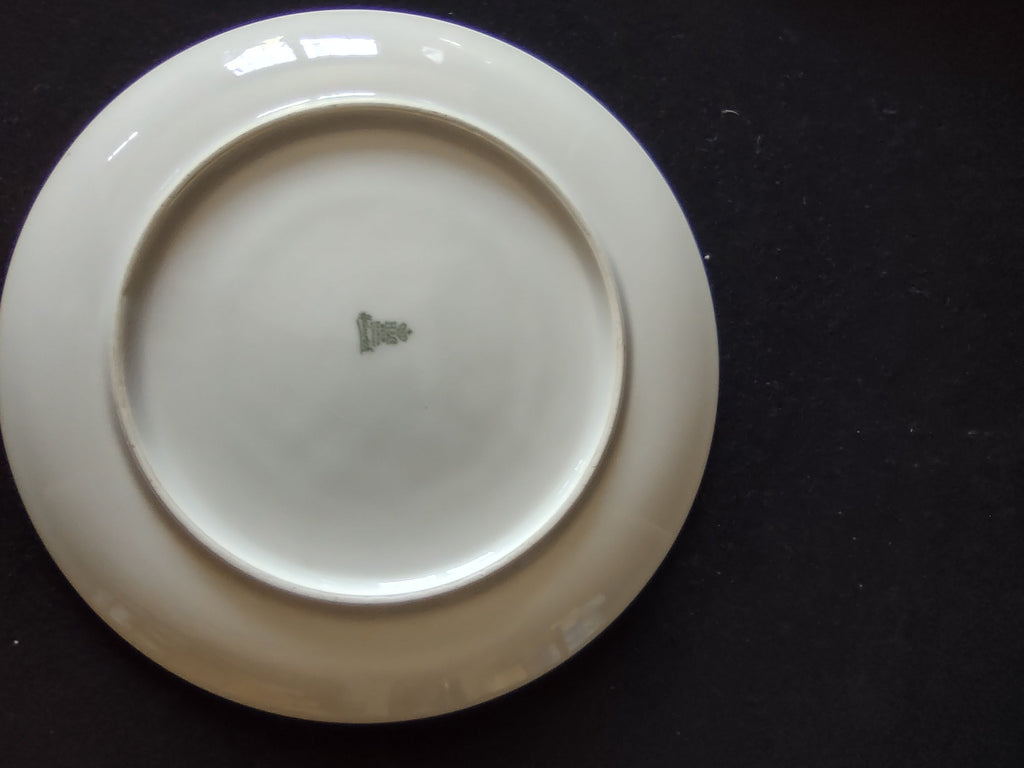 Limoges plate gold rim band wear detail