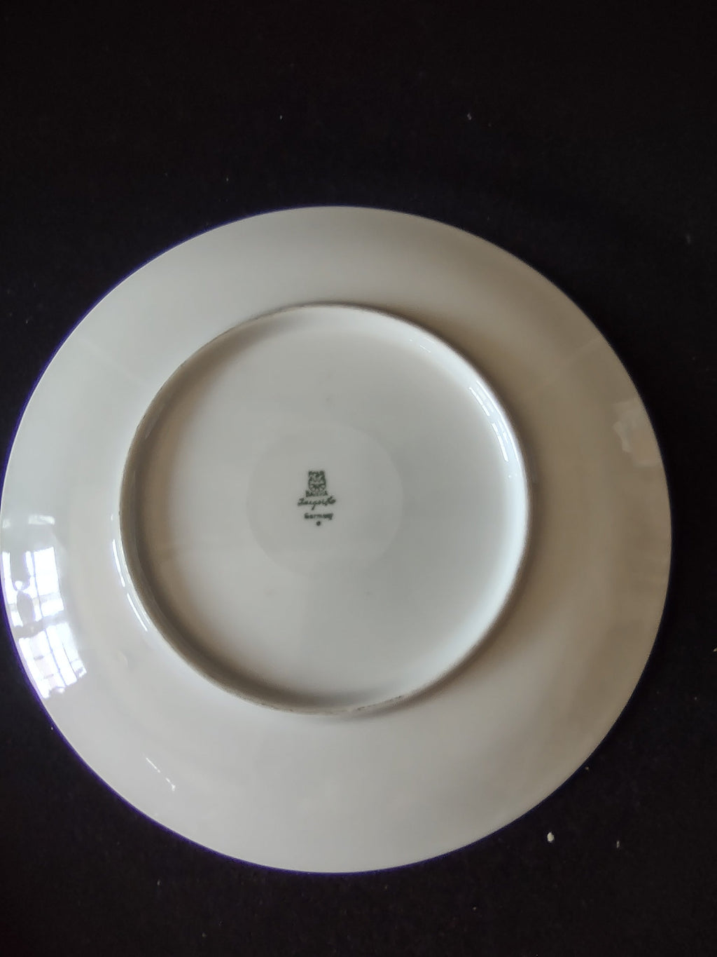 Side angle view of plate