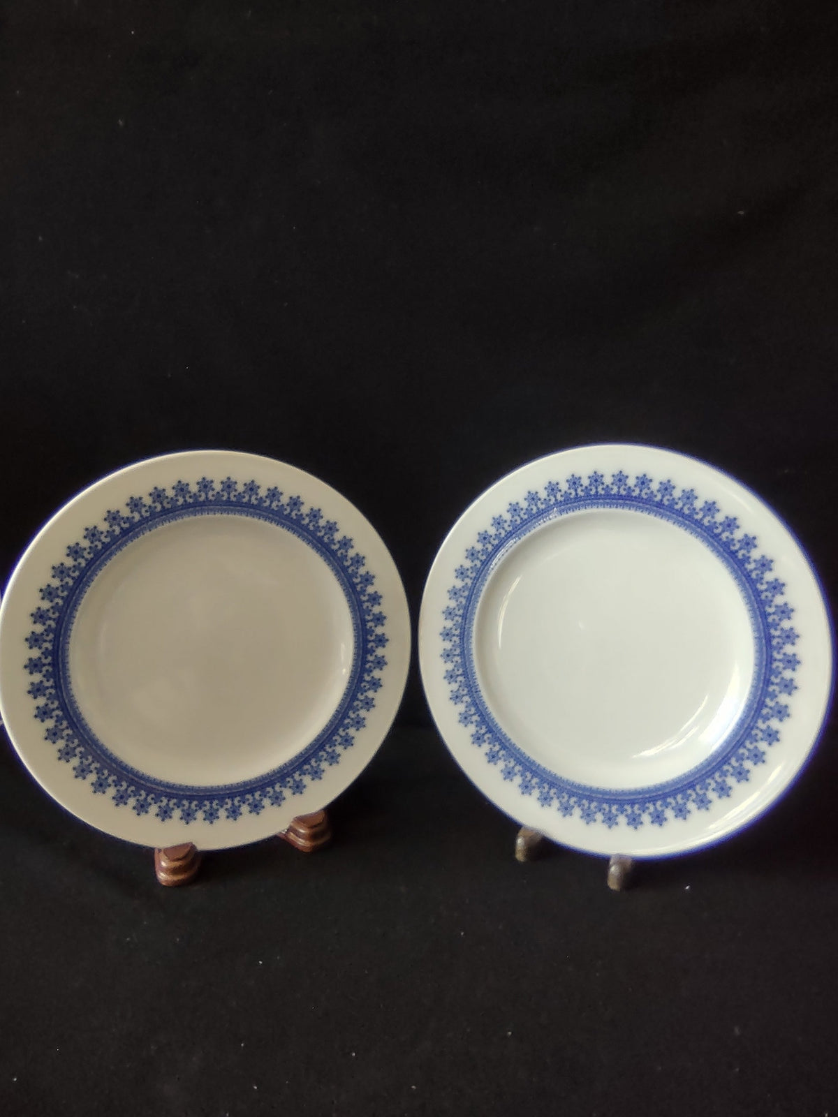 Rosenthal Germany blue lace border plate - backstamp close-up