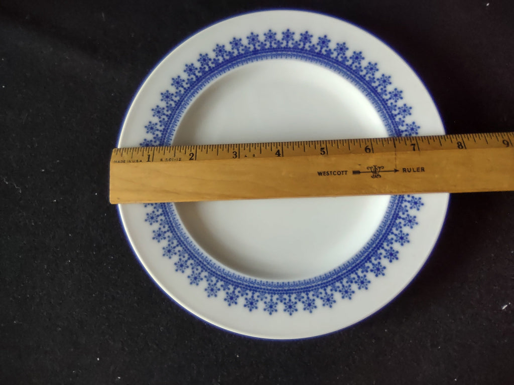 Rosenthal Germany blue lace border plate - back view