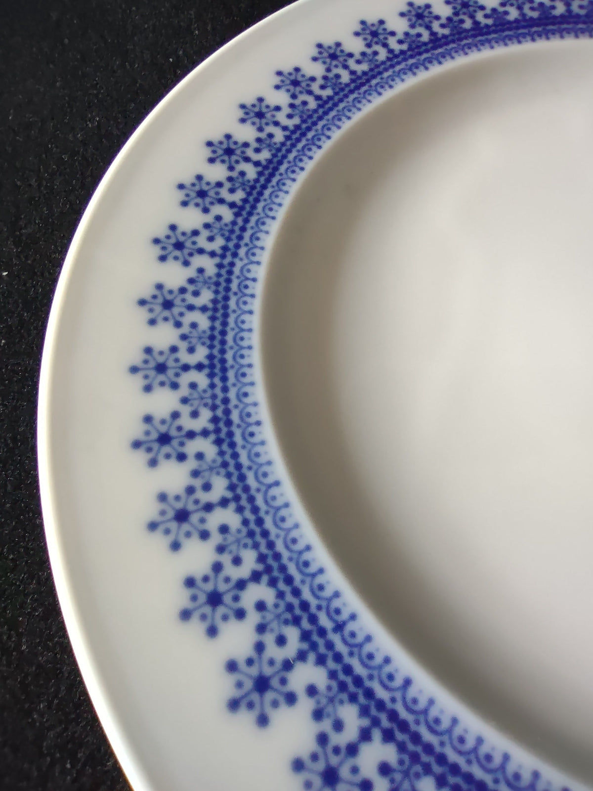 Rosenthal Germany blue lace border plates - set of 2 front view