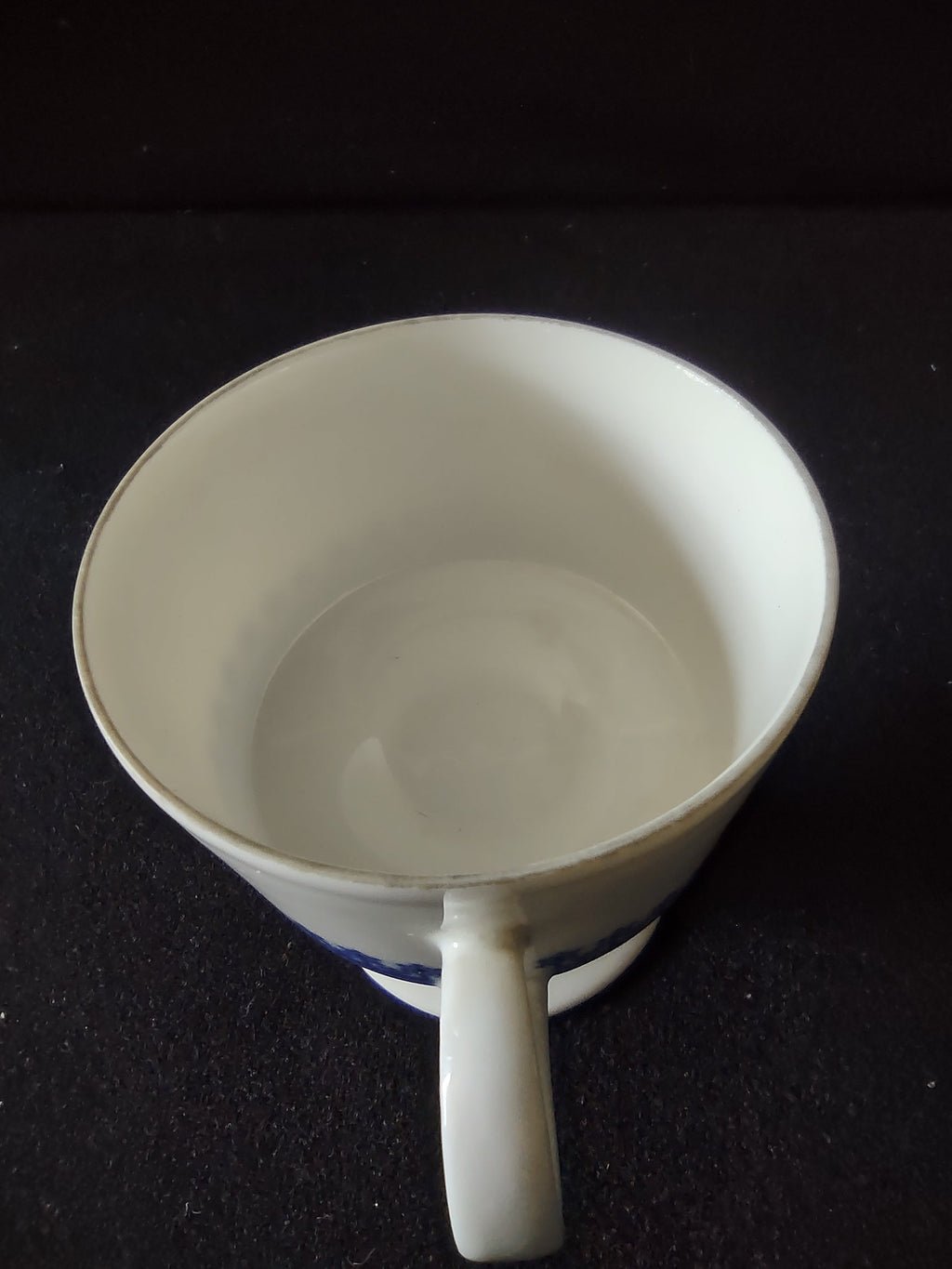 Rosenthal Germany blue lace footed cup - interior view