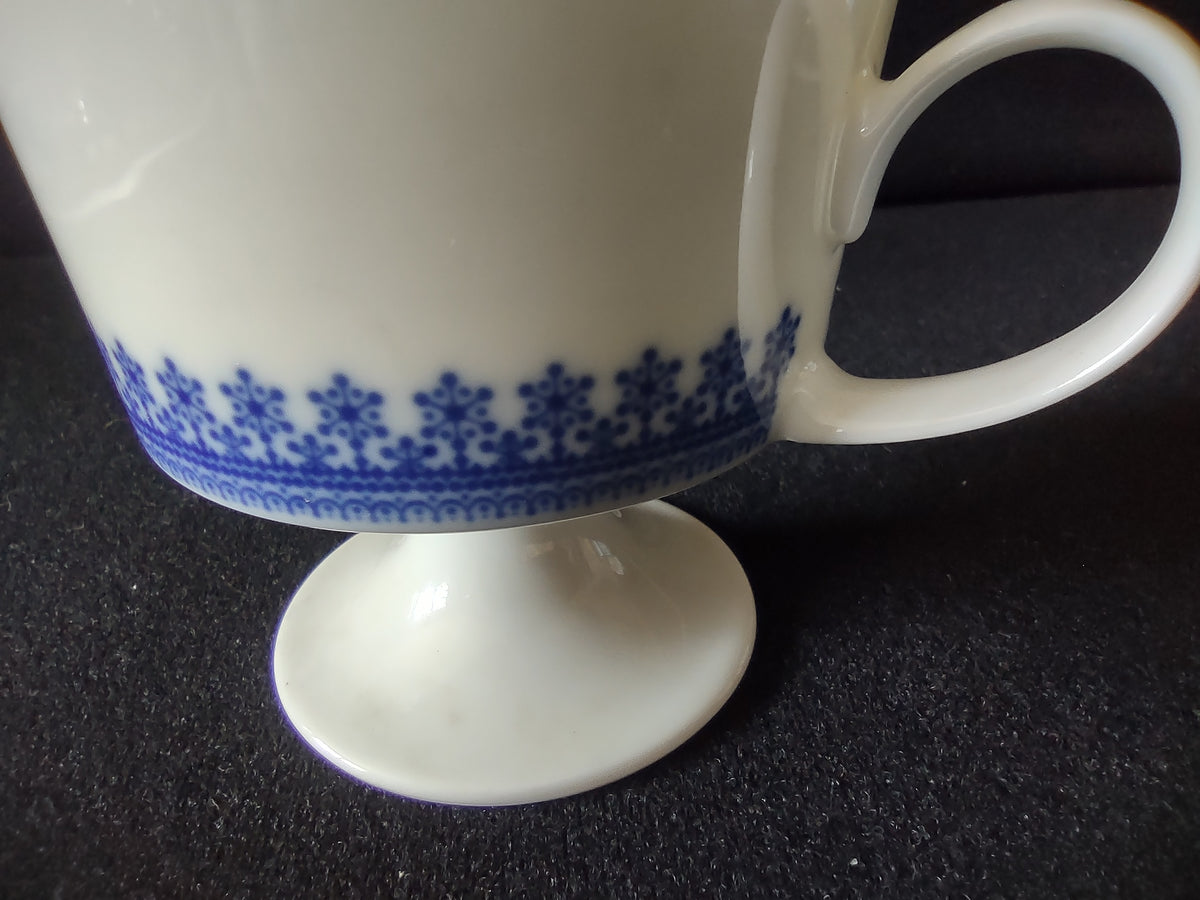 Vintage Rosenthal Germany Blue Lace Footed Cup Set of 3 [7379]