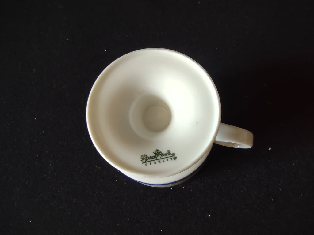 Rosenthal Germany blue lace footed cups - set of 3 front view