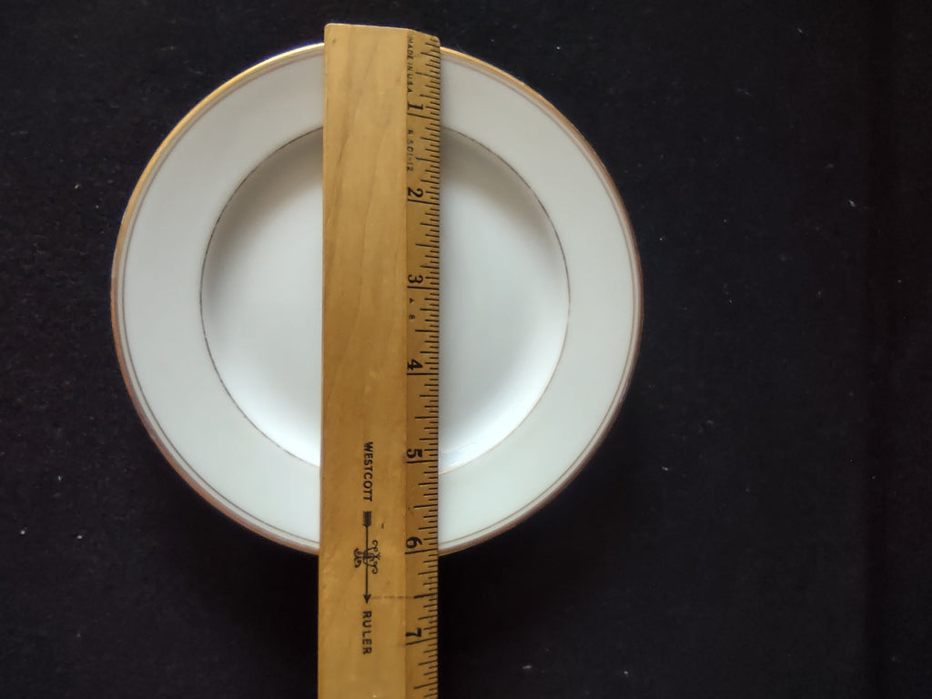 Rosenthal Selb Bavaria gold double line soup bowl - size measurement with ruler
