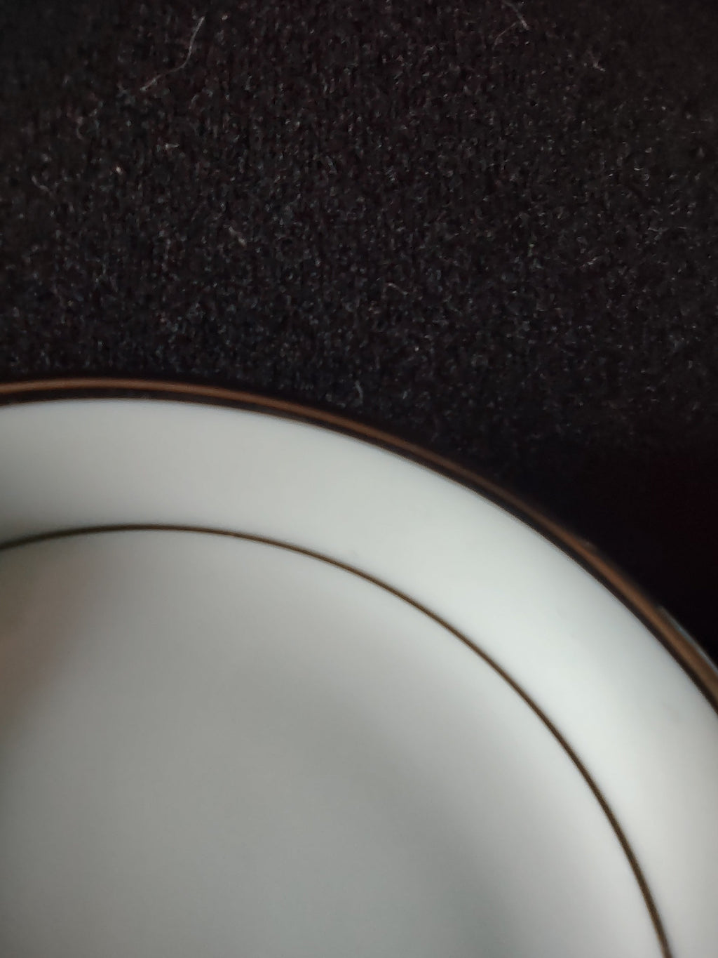 Castleton China embossed diamond rim saucer - rim and gold line detail