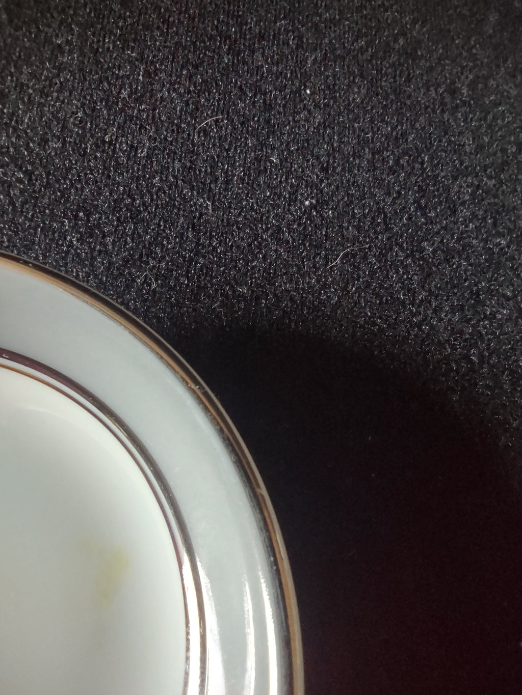 Castleton China embossed diamond rim saucers - set of 3 back view showing backstamps