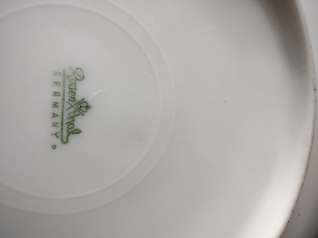 Rosenthal Germany white porcelain plate rim detail