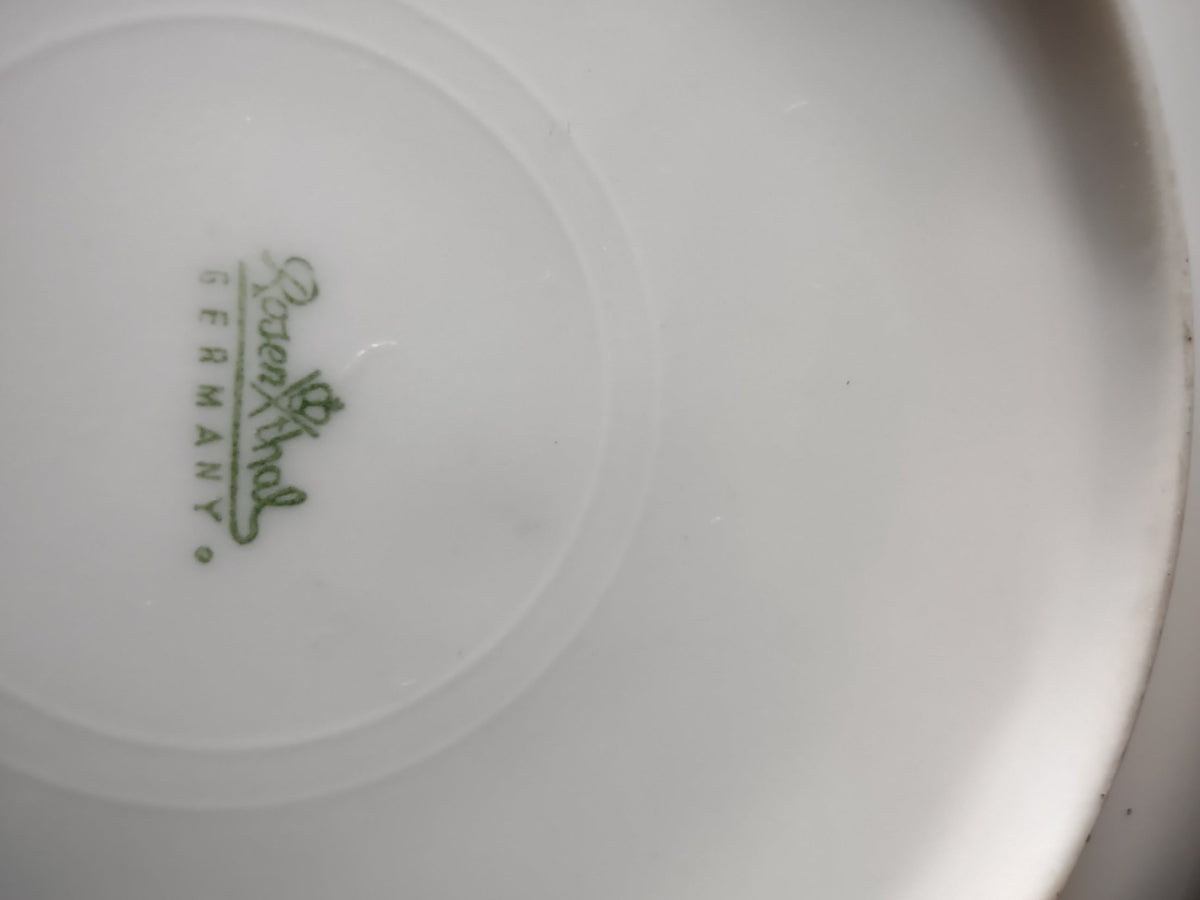 Rosenthal Germany white porcelain plate rim detail