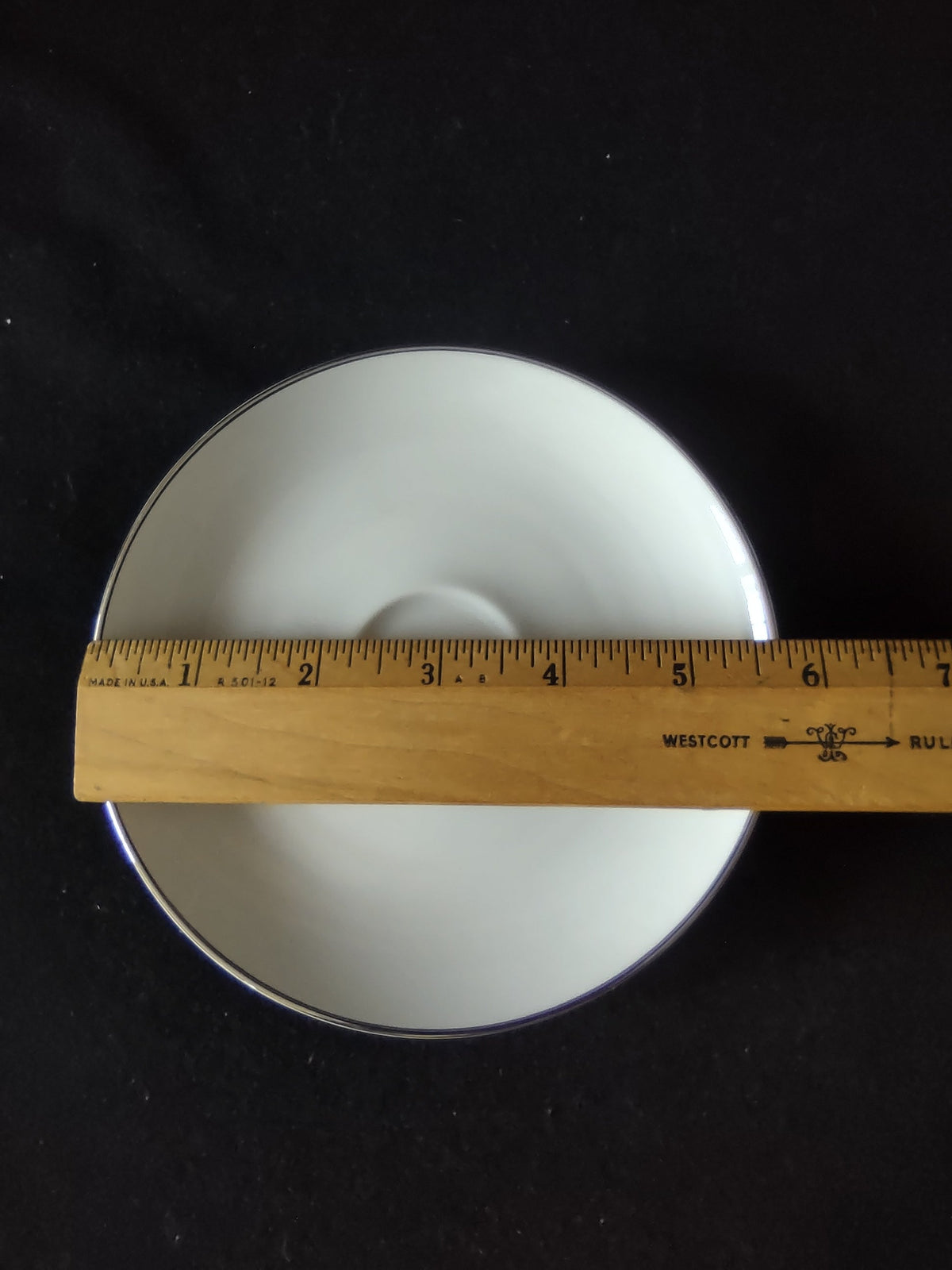 Johann Haviland Bavaria Germany White Platinum Saucer - face up