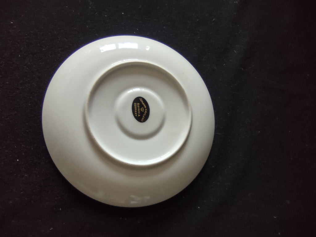 Johann Haviland Bavaria Germany White Platinum Saucer - backstamp