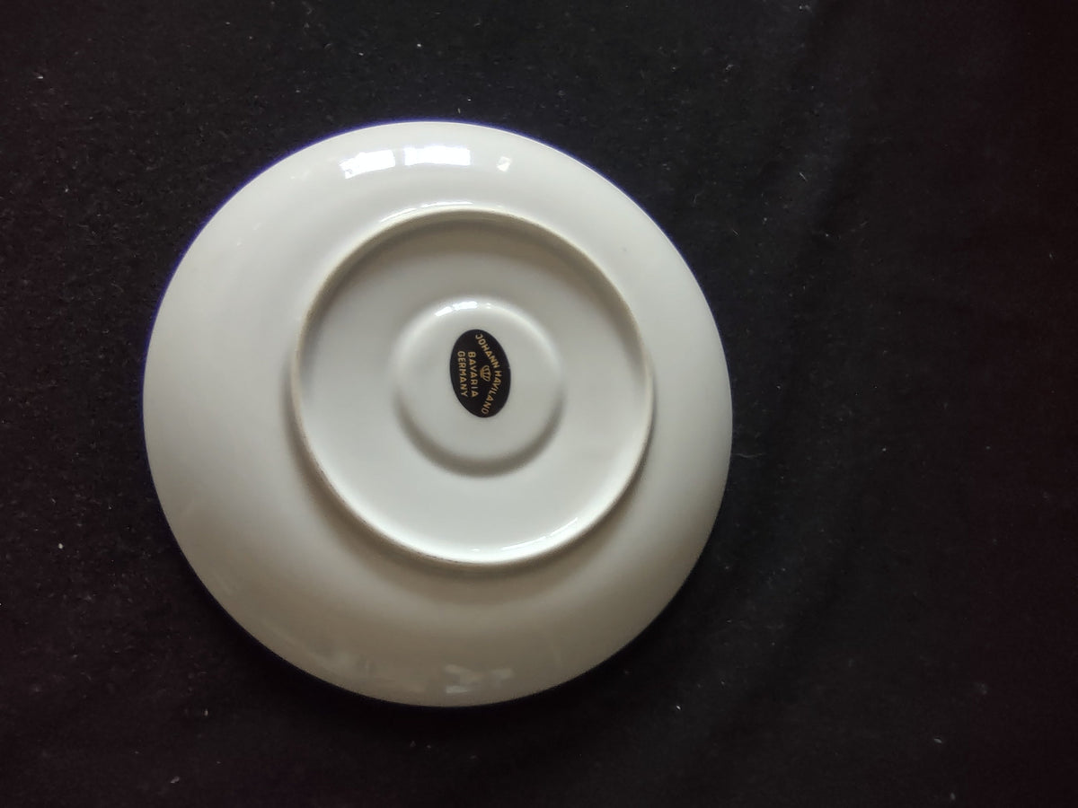 Johann Haviland Bavaria Germany White Platinum Saucer - backstamp