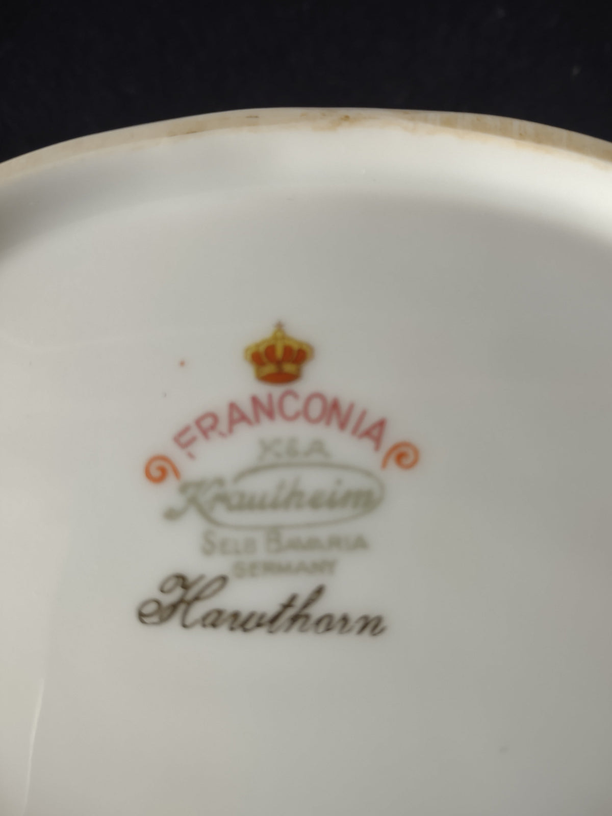 Franconia Krautheim Hawthorn bowl - interior view