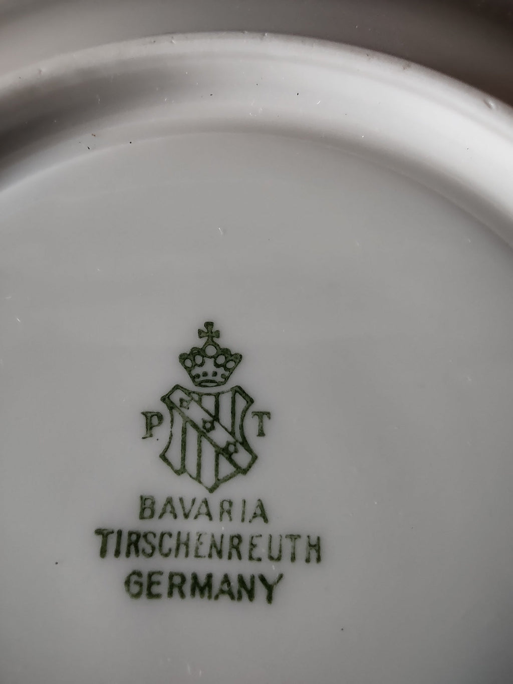 PT Tirschenreuth wildflower saucer - top view with ruler showing 6 inch diameter