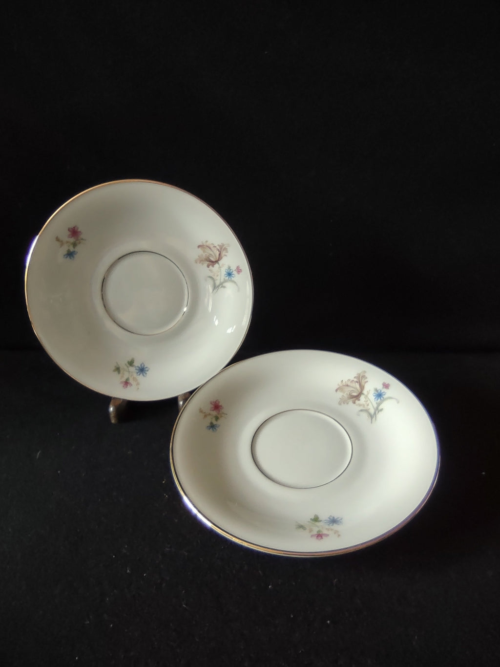 PT Tirschenreuth Bavaria wildflower saucer - top view showing small floral spray