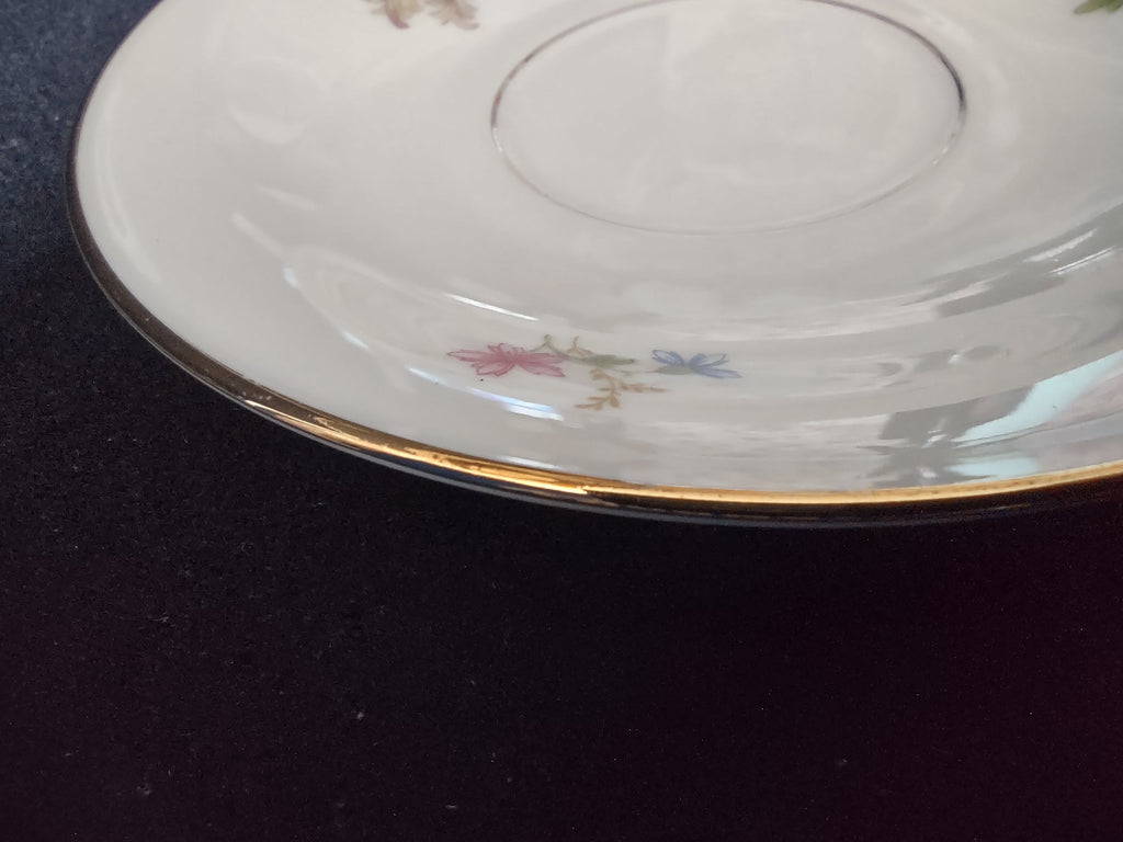 PT Tirschenreuth Bavaria wildflower saucer - top view showing full scattered pattern