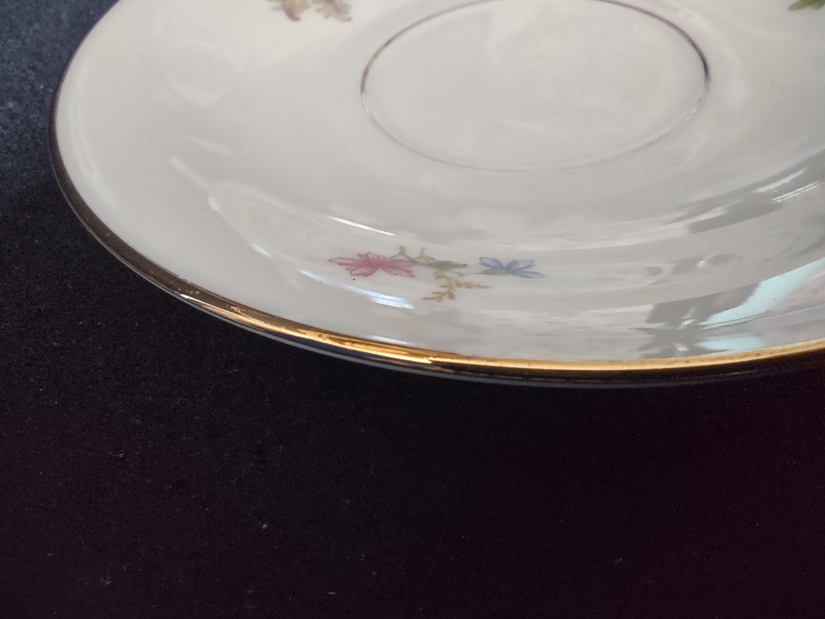 PT Tirschenreuth Bavaria wildflower saucer - top view showing full scattered pattern