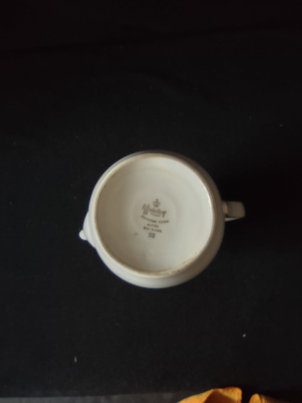 Winterling Bavarian China Silver Narcissus Coffee Pot - handle close-up