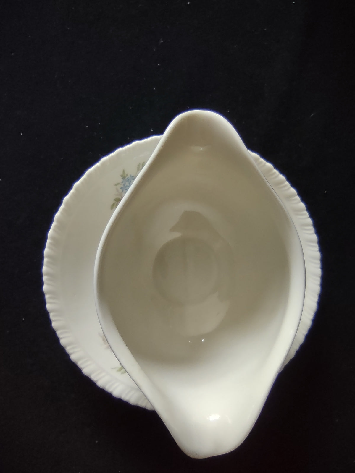 Vintage Hanover China Spring Time Gravy Boat with Underplate [7394]