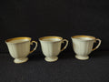 Krautheim Selb Bavaria gold rim teacup set of 3 - group photo