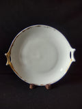 Hutschenreuther Selb Bavaria nappy dish - top view showing white ground and gold trim rim