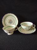 Hutschenreuther Murillo saucer - close-up of scalloped rim with gold edge trim